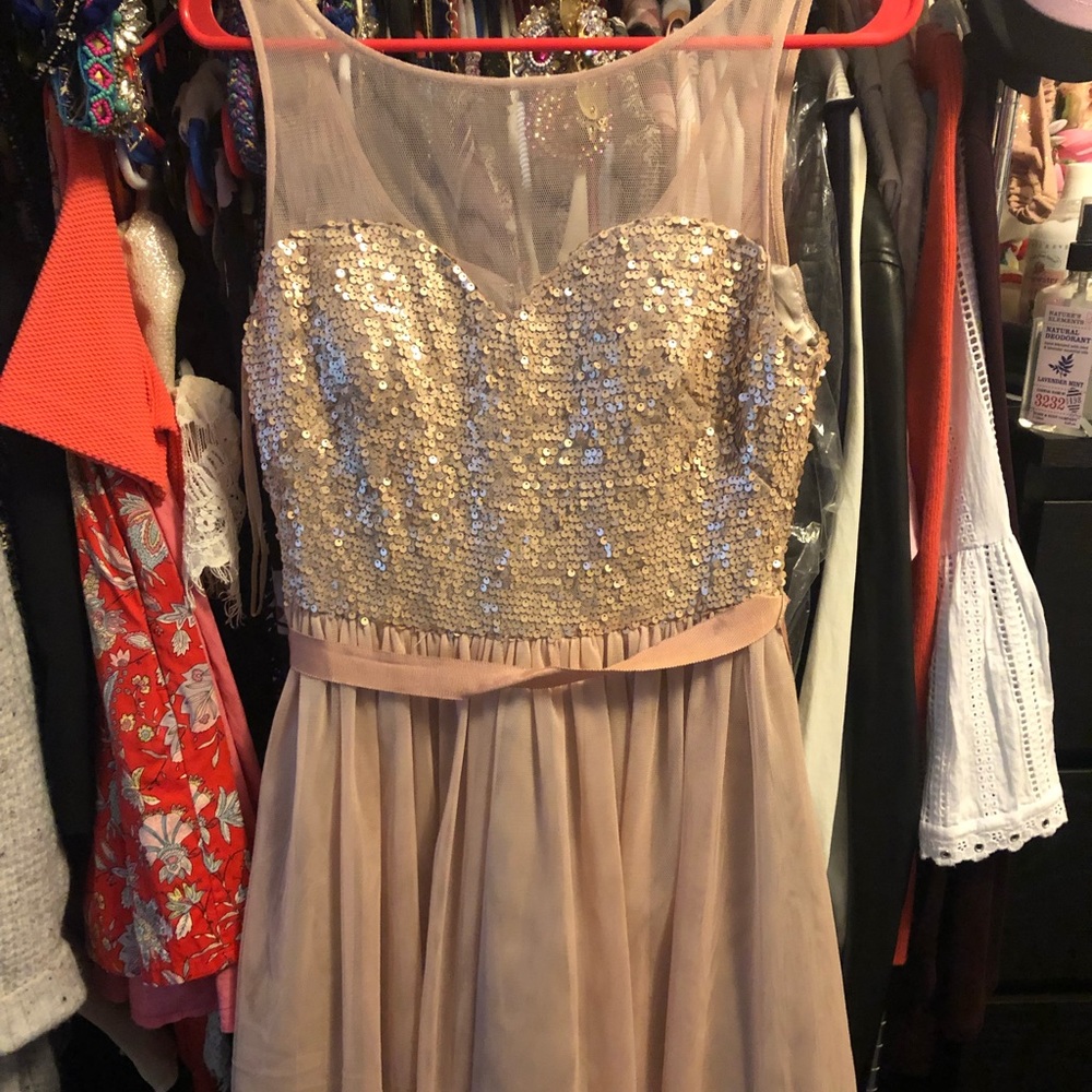 Jun & Ivy Pale Pink Midi Dress